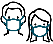 イラスト：マスク着用